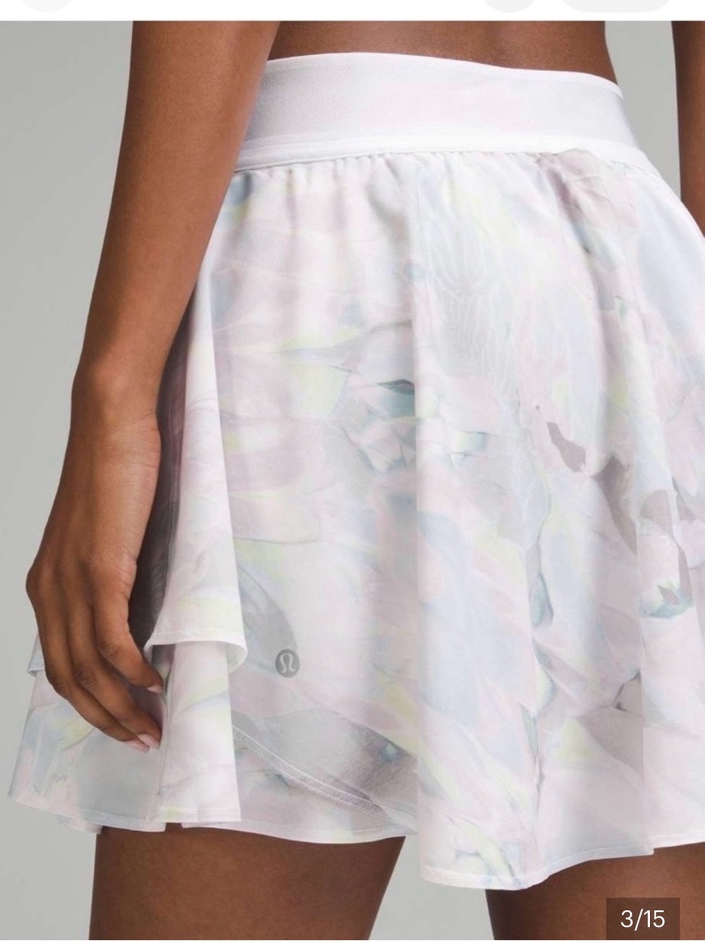 Lululemon Court Rivval skort/ Skirt with Pastel Watercolor Print- NWOT